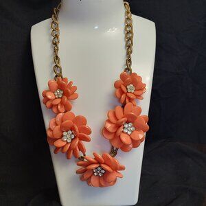 Unbranded ~ Bold Orange Flower Necklace ~ Excellent Condition